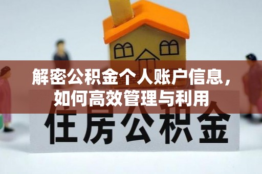 盘山解密公积金个人账户信息，如何高效管理与利用