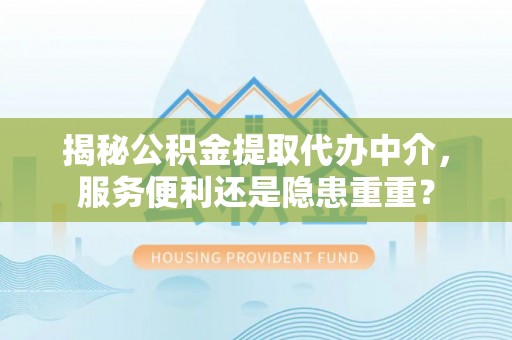 盘山揭秘公积金提取代办中介，服务便利还是隐患重重？