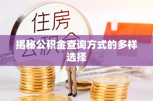 盘山揭秘公积金查询方式的多样选择