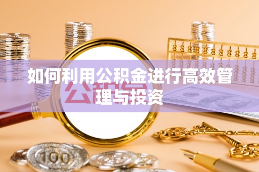 盘山如何利用公积金进行高效管理与投资